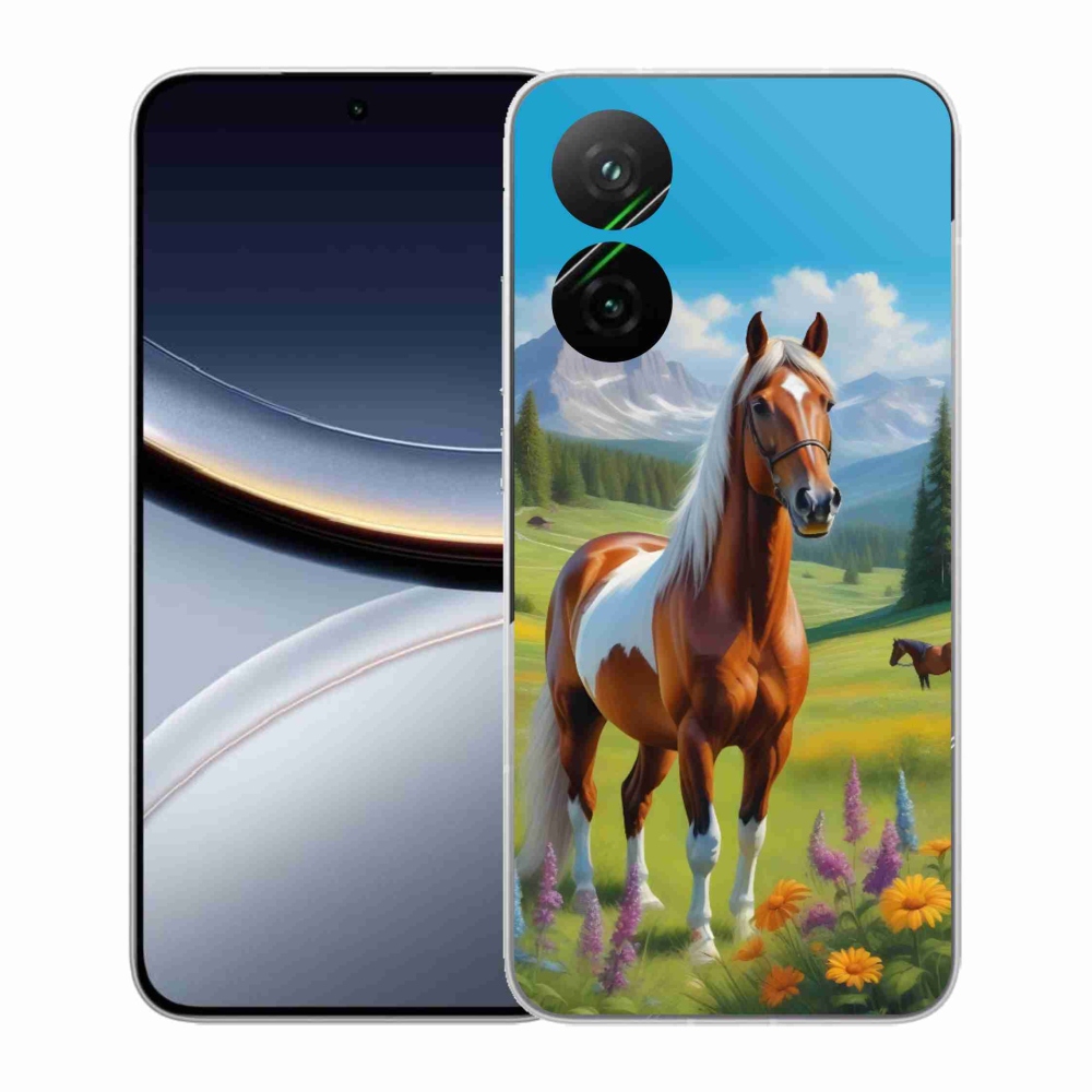 Gelový kryt mmCase na Xiaomi Poco F7 5G - kůň na louce