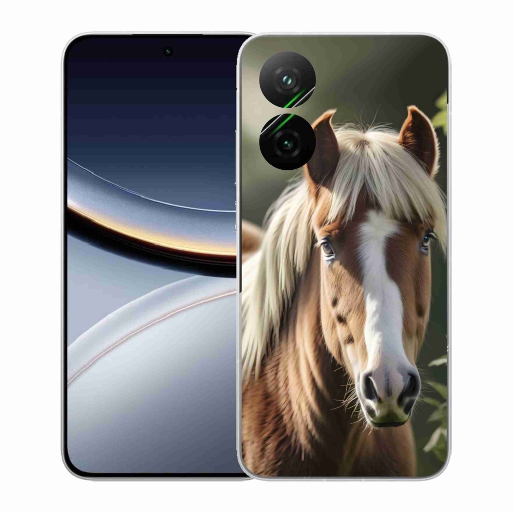 Gelový kryt mmCase na Xiaomi Poco F7 5G - kůň se světlou hřívou