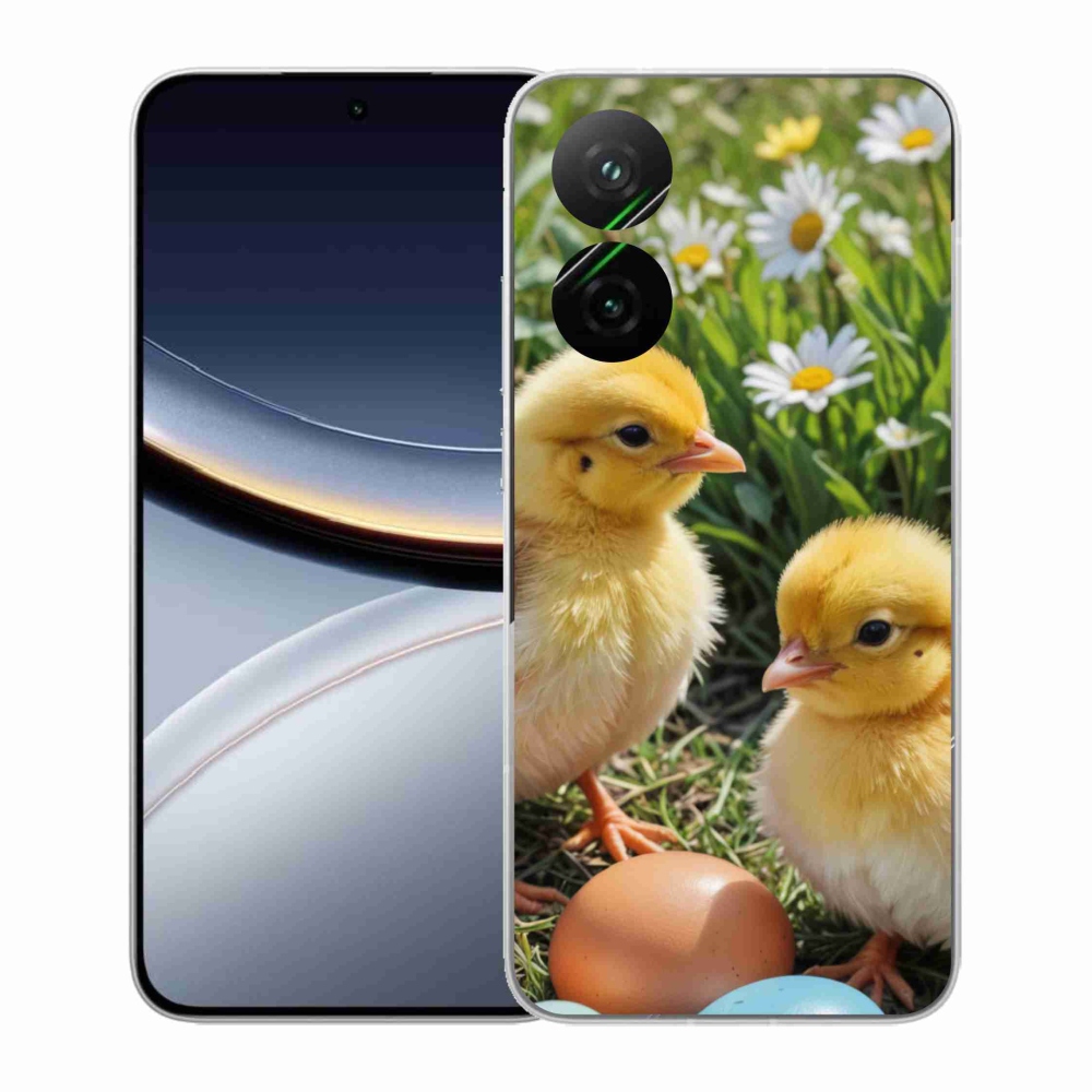 Gelový kryt mmCase na Xiaomi Poco F7 5G - kuřátka