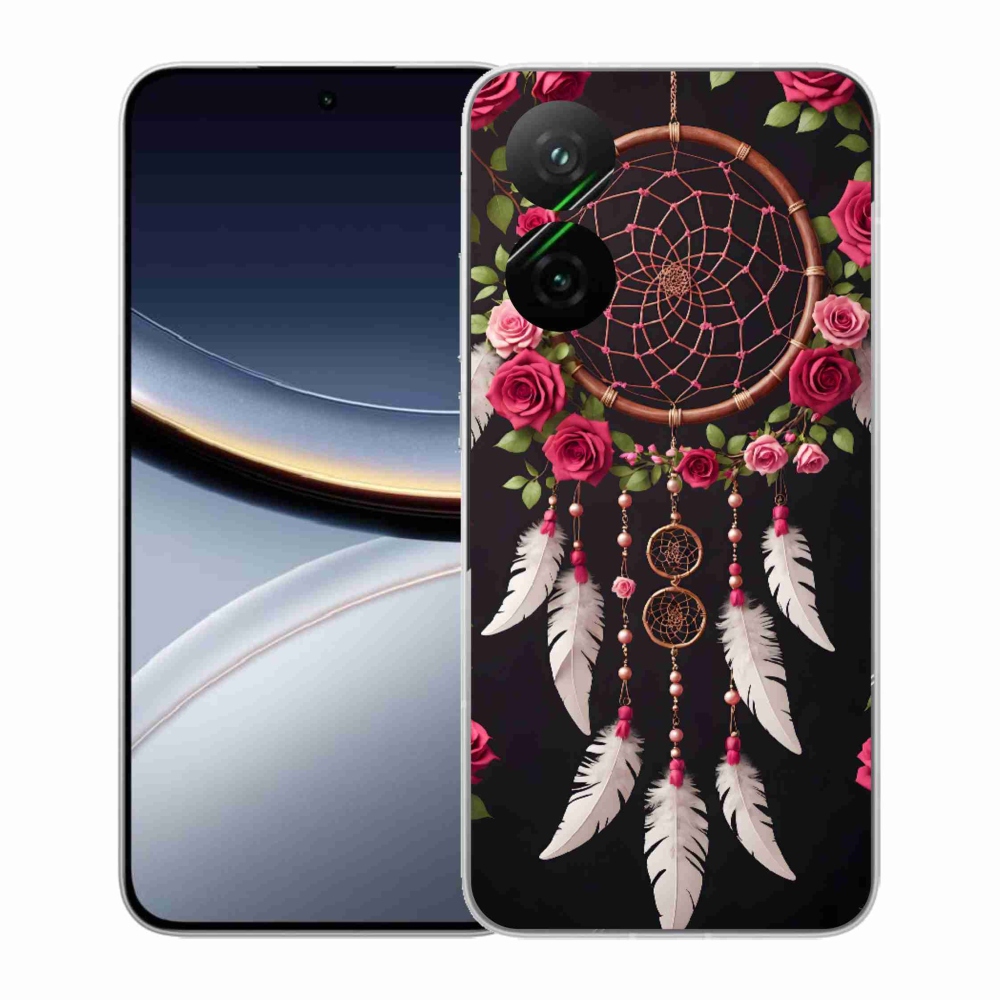 Gelový kryt mmCase na Xiaomi Poco F7 5G - lapač snů s růžemi
