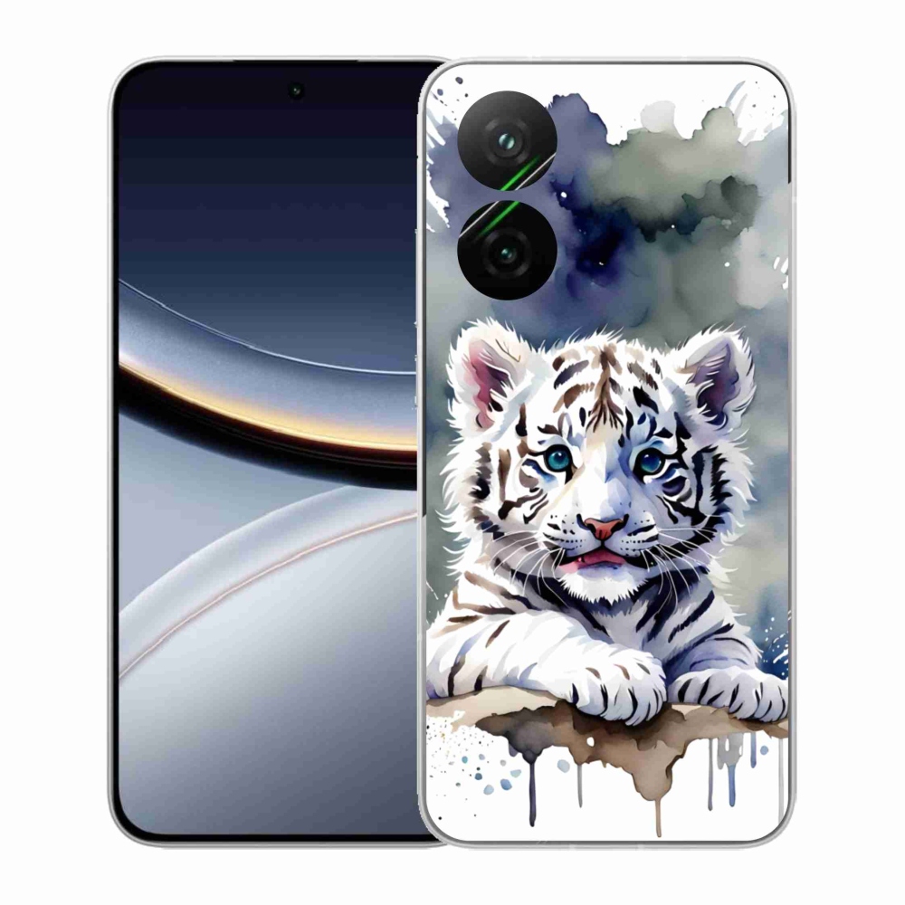 Gelový kryt mmCase na Xiaomi Poco F7 5G - mládě bílého tygra