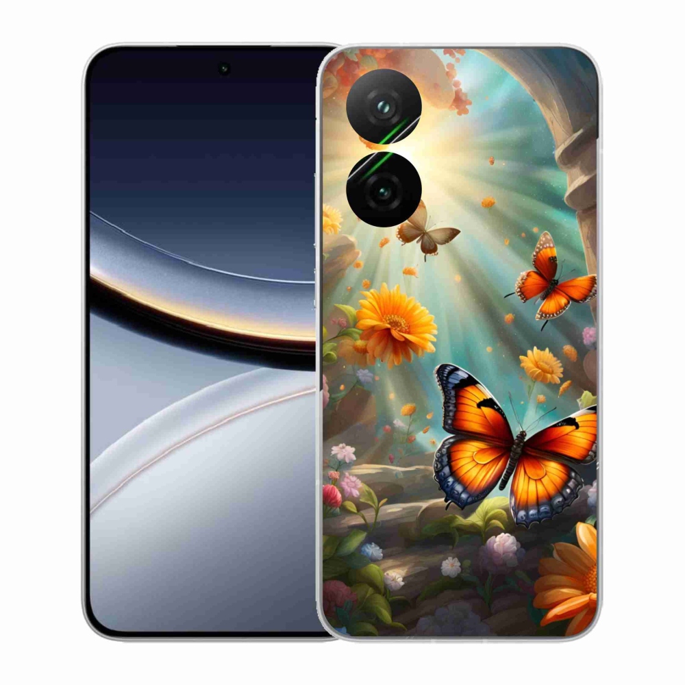 Gelový kryt mmCase na Xiaomi Poco F7 5G - motýlí zahrada 2