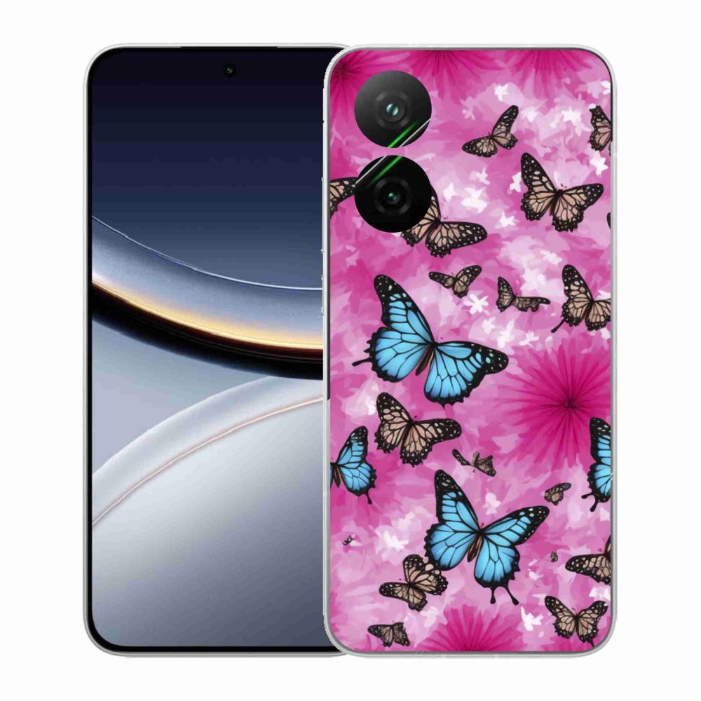 Gelový kryt mmCase na Xiaomi Poco F7 5G - motýlí zahrada