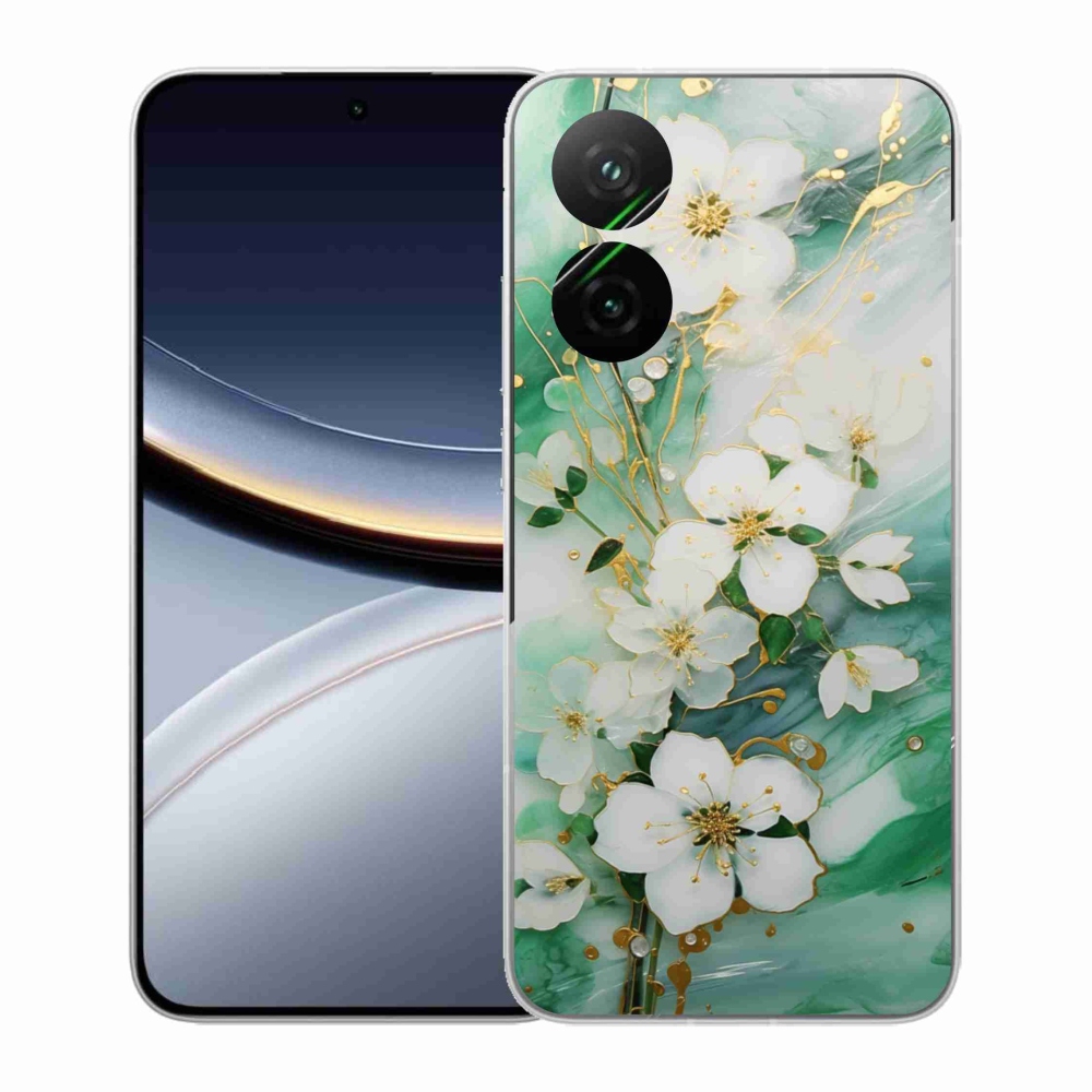 Gelový kryt mmCase na Xiaomi Poco F7 5G - něžné květy