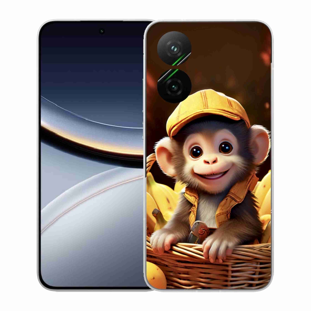 Gelový kryt mmCase na Xiaomi Poco F7 5G - opice v košíku