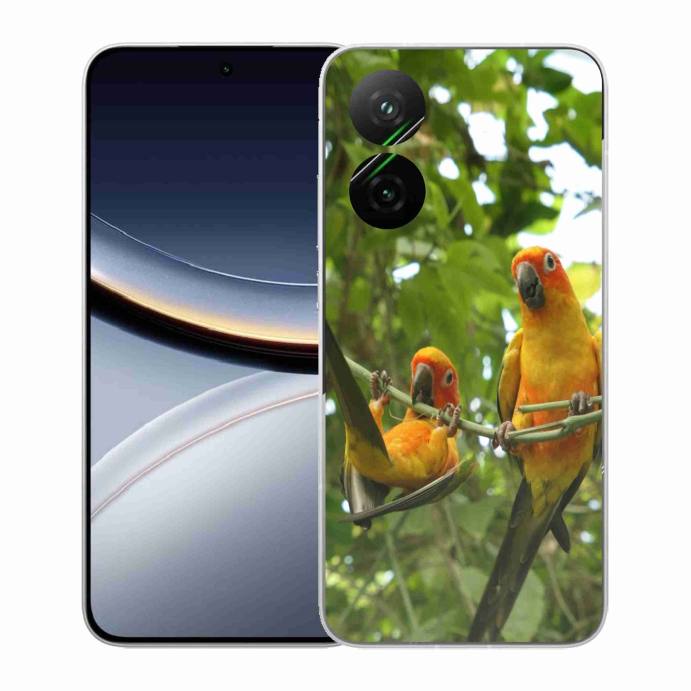 Gelový kryt mmCase na Xiaomi Poco F7 5G - papoušci aratingy