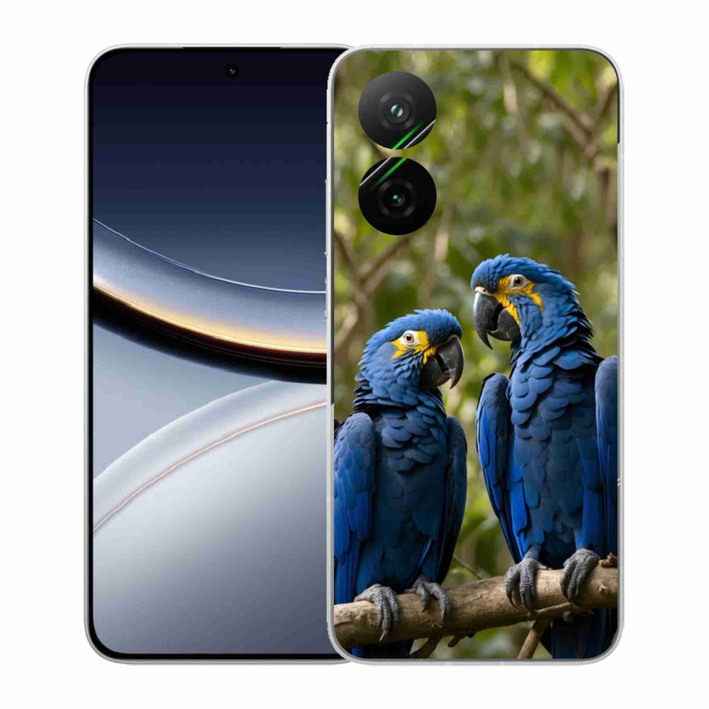 Gelový kryt mmCase na Xiaomi Poco F7 5G - papouščí duo