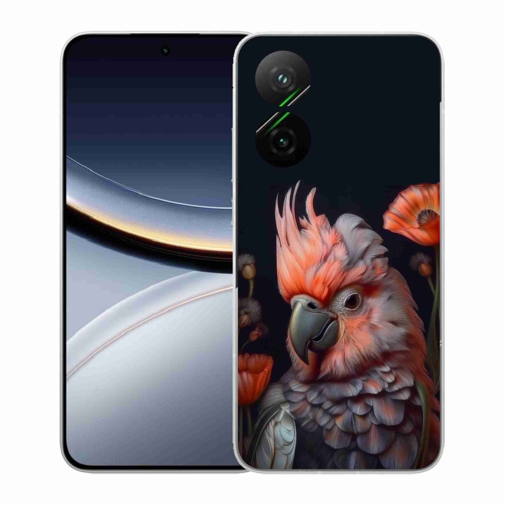 Gelový kryt mmCase na Xiaomi Poco F7 5G - papoušek kakadu v barvách