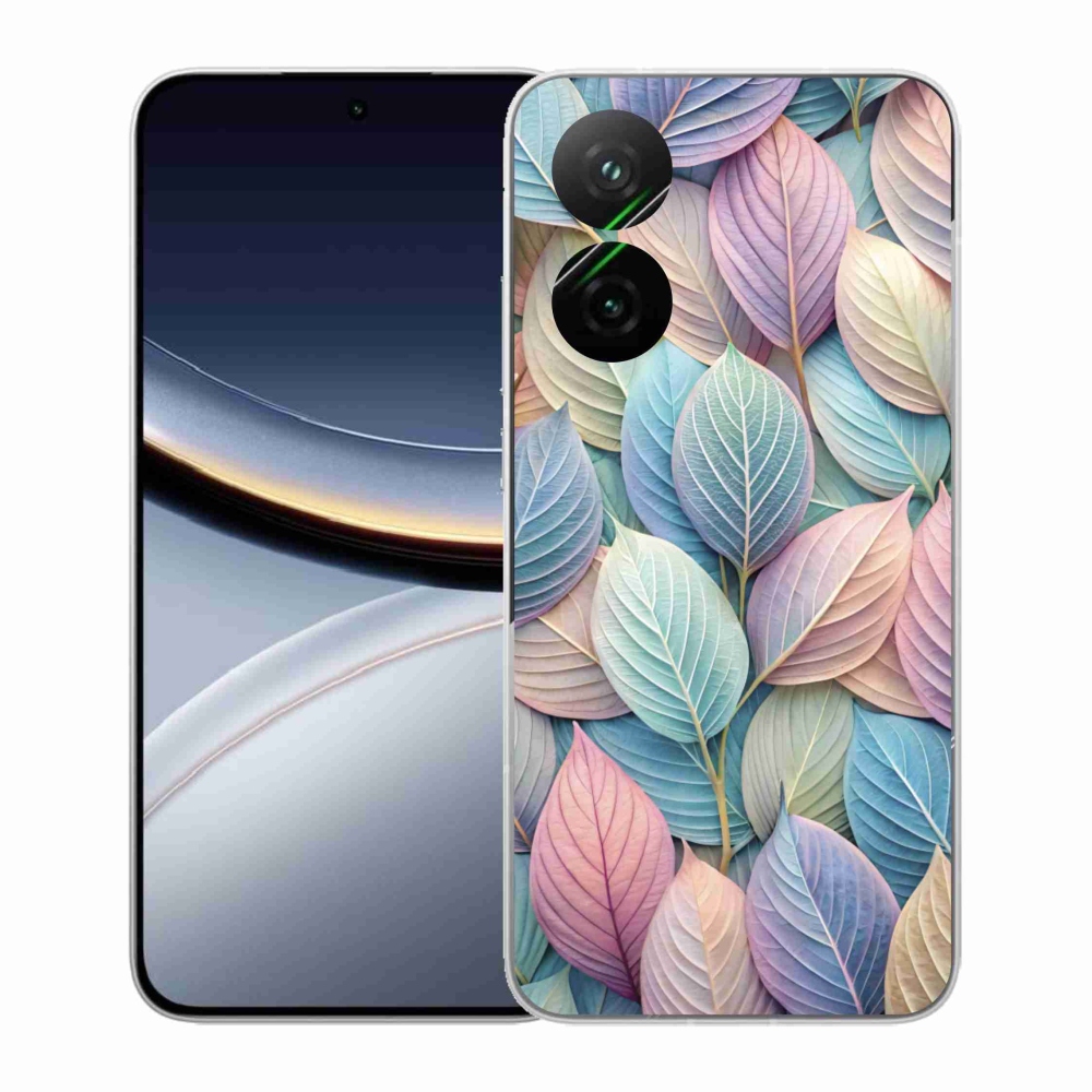Gelový kryt mmCase na Xiaomi Poco F7 5G - pastelové listy