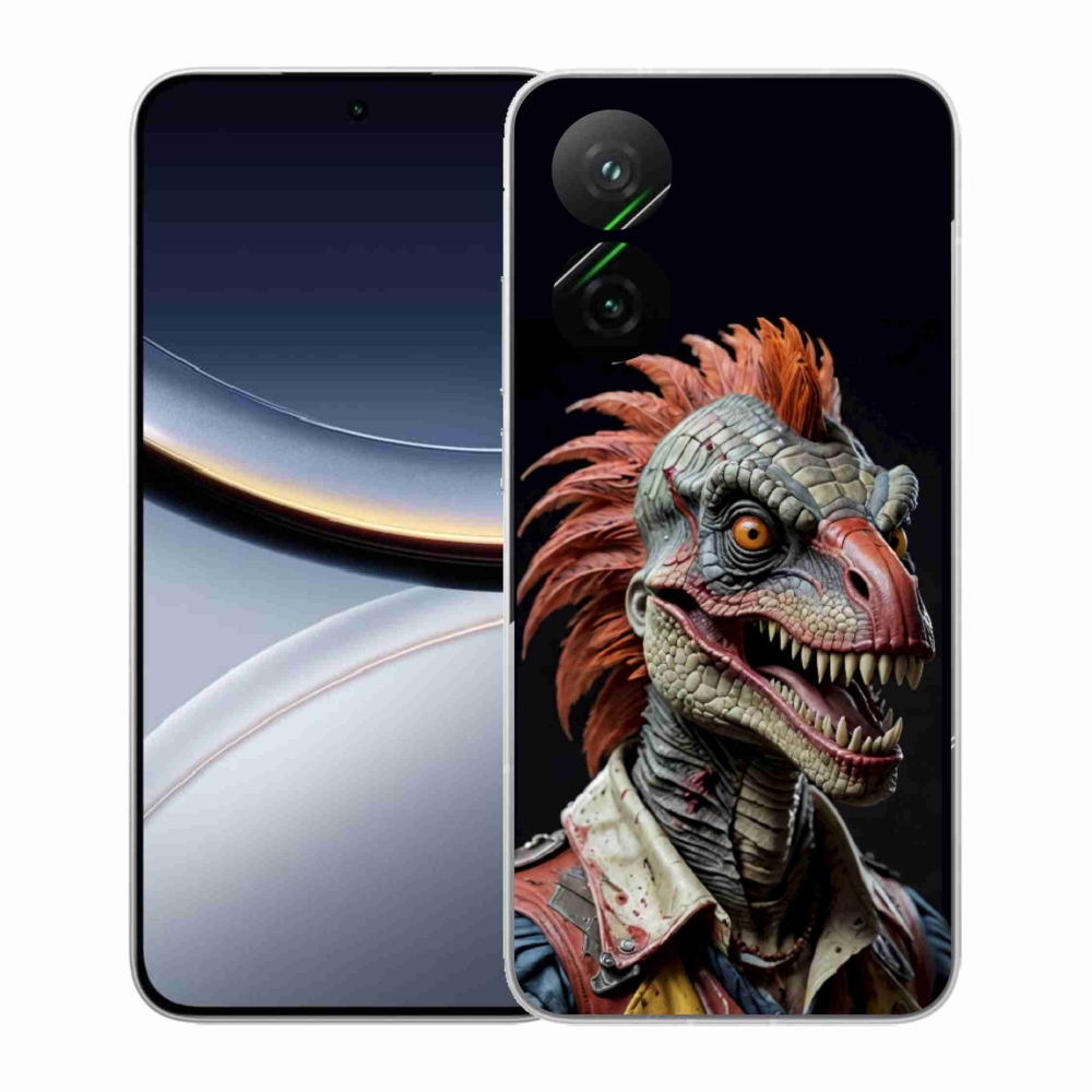 Gelový kryt mmCase na Xiaomi Poco F7 5G - punk dinosaurus