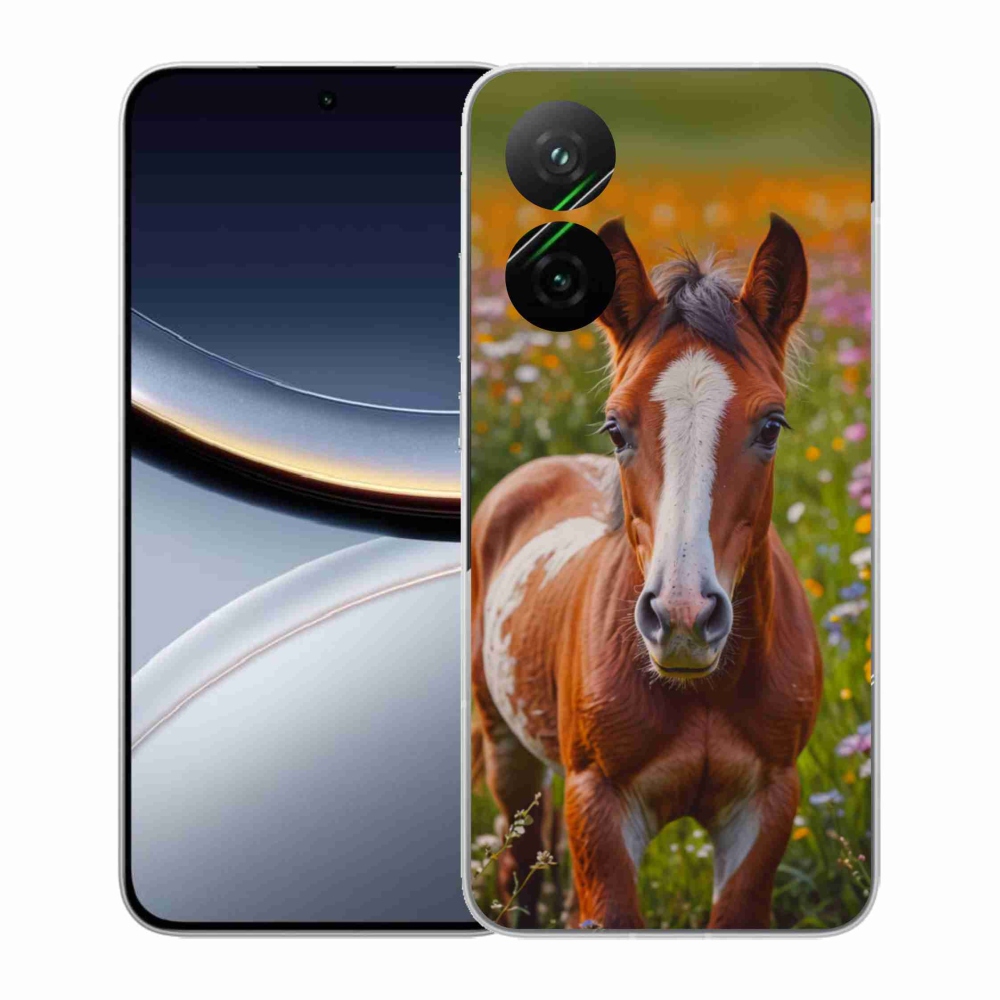 Gelový kryt mmCase na Xiaomi Poco F7 5G - roztomilé hříbě