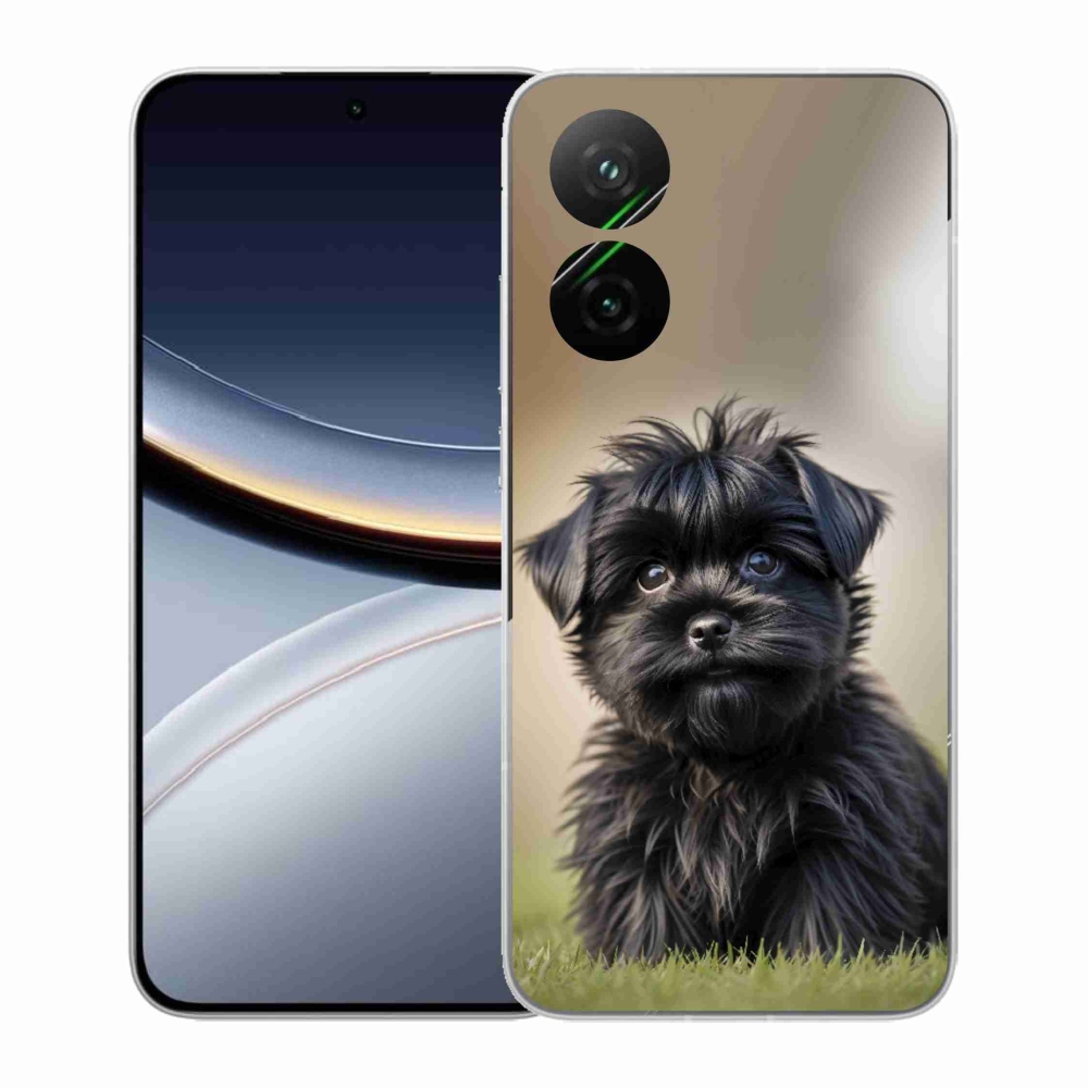 Gelový kryt mmCase na Xiaomi Poco F7 5G - roztomilý černý pejsek