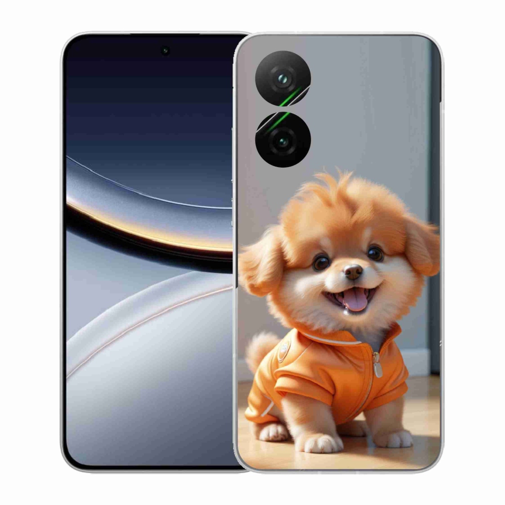 Gelový kryt mmCase na Xiaomi Poco F7 5G - roztomilý pomeranian v mikině