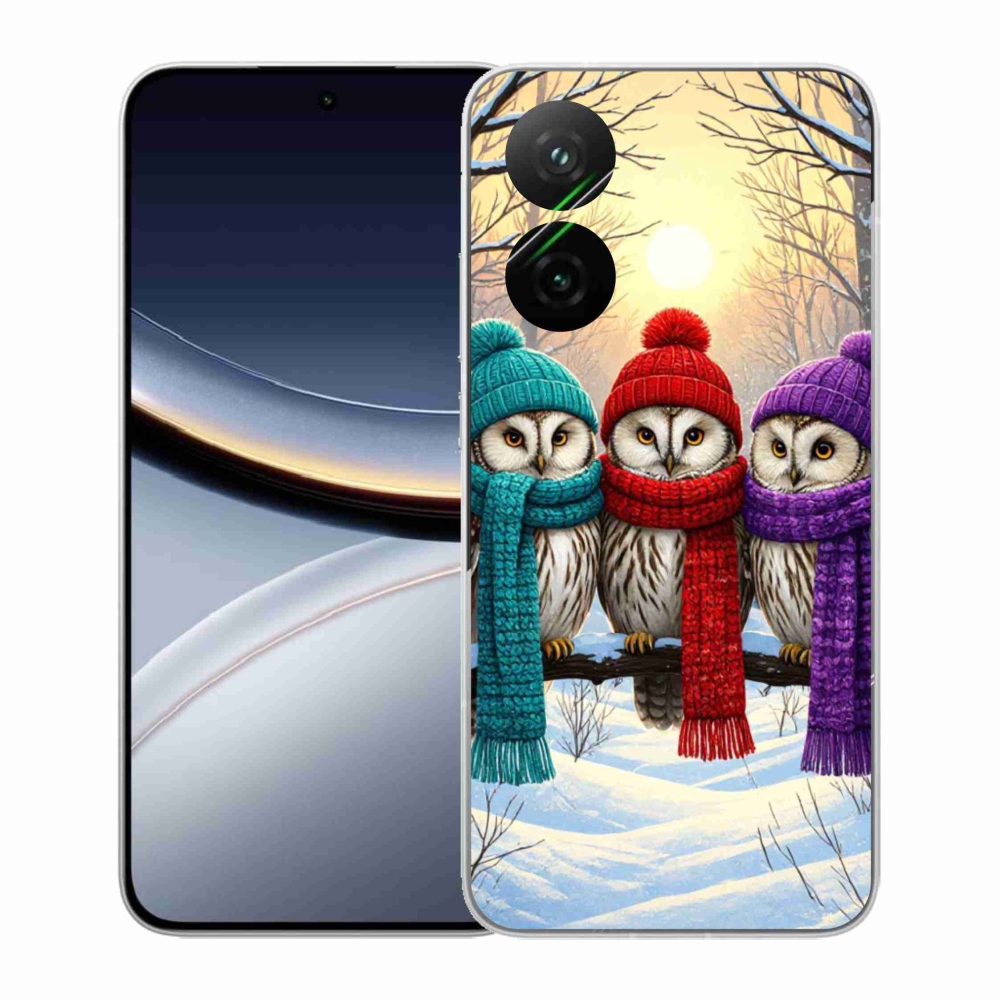 Gelový kryt mmCase na Xiaomi Poco F7 5G - soví přátelé