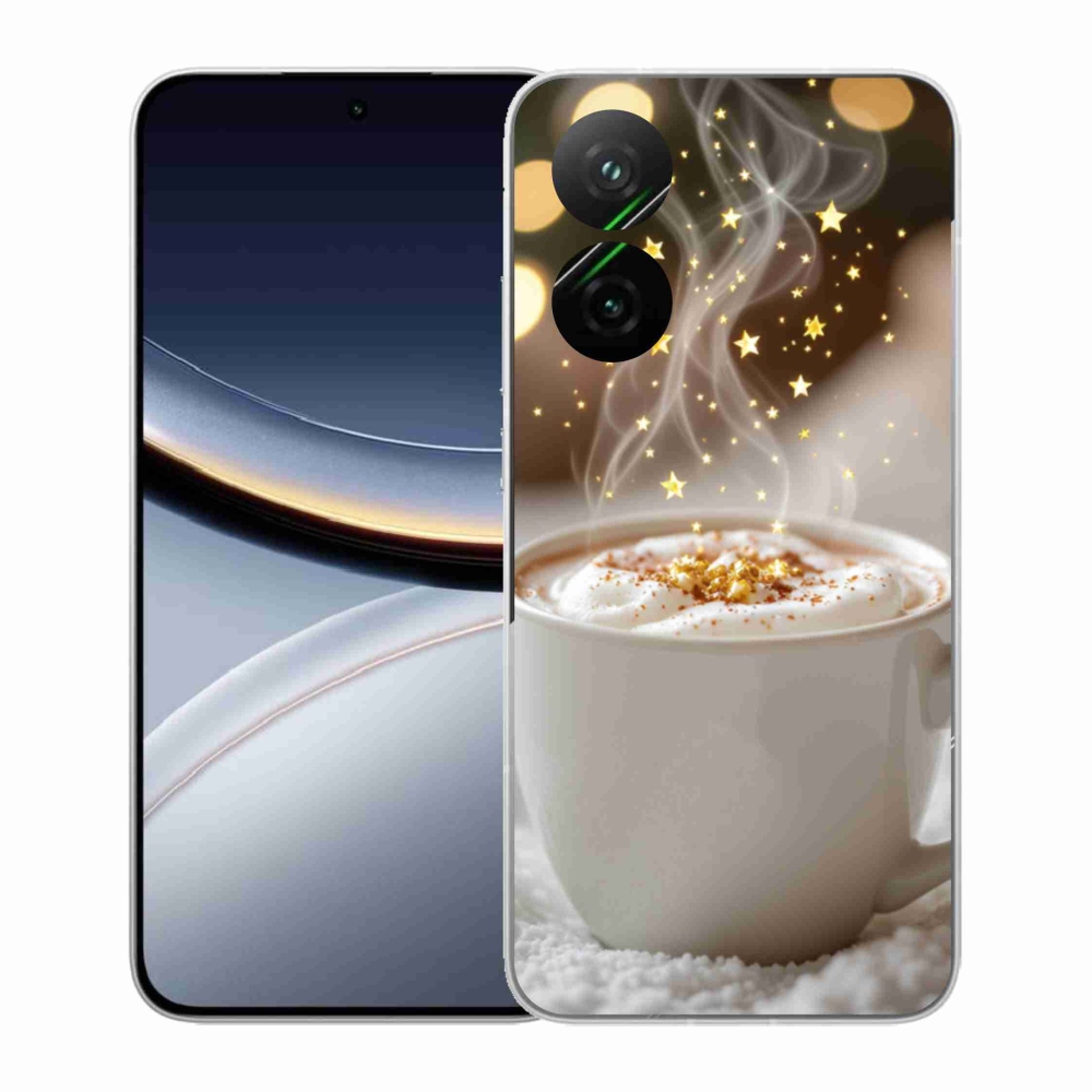 Gelový kryt mmCase na Xiaomi Poco F7 5G - vánoční horký nápoj