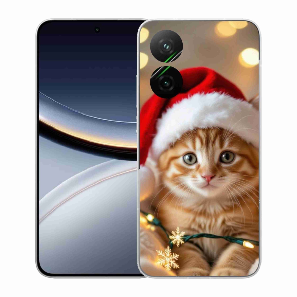 Gelový kryt mmCase na Xiaomi Poco F7 5G - vánoční kotě