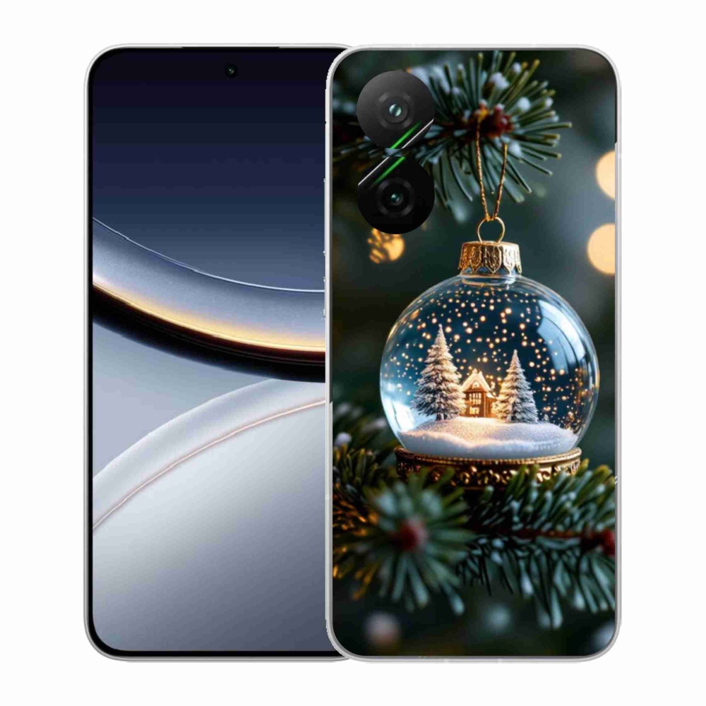Gelový kryt mmCase na Xiaomi Poco F7 5G - vánoční koule 2
