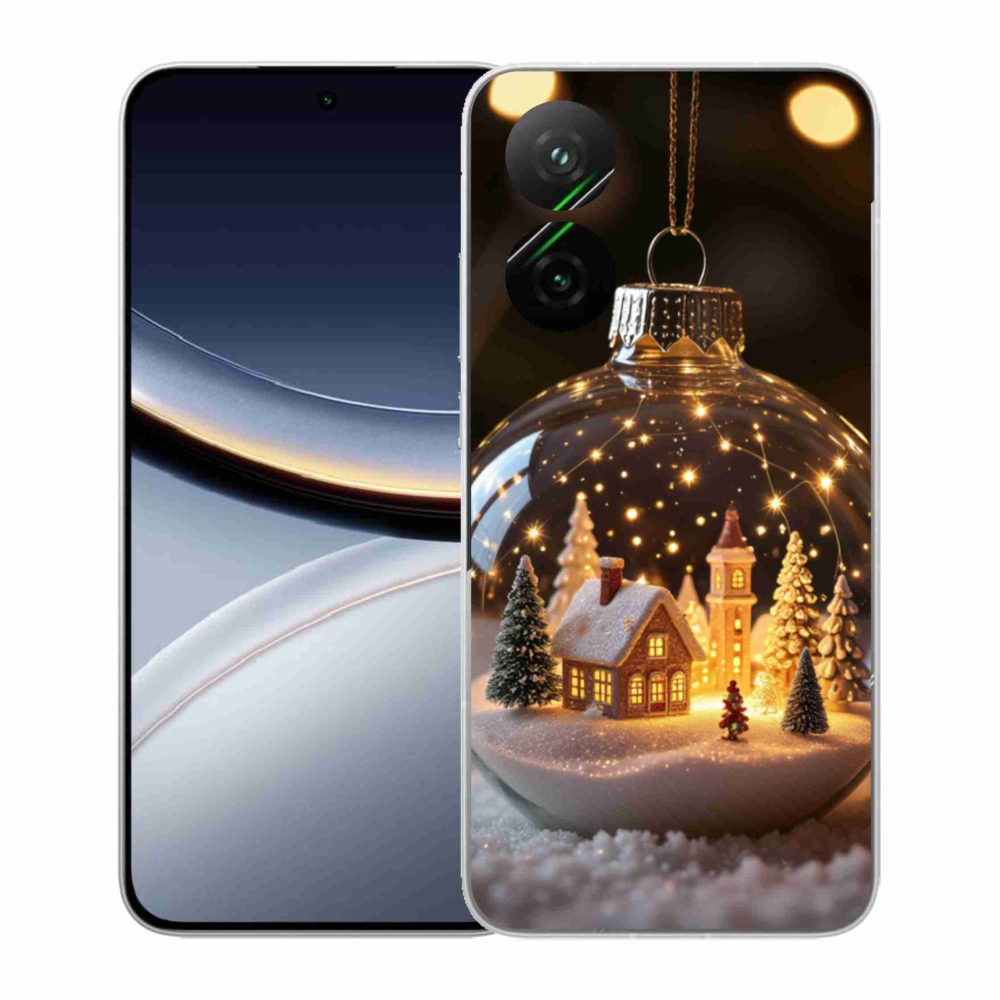 Gelový kryt mmCase na Xiaomi Poco F7 5G - vánoční koule 3