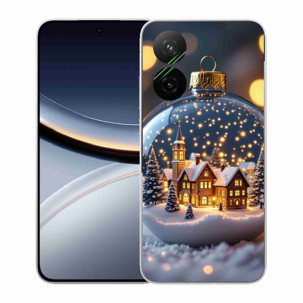 Gelový kryt mmCase na Xiaomi Poco F7 5G - vánoční koule 4
