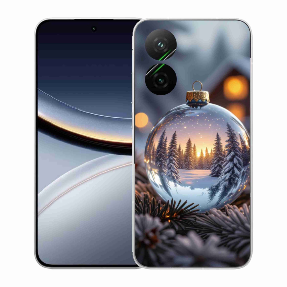 Gelový kryt mmCase na Xiaomi Poco F7 5G - vánoční ozdoba