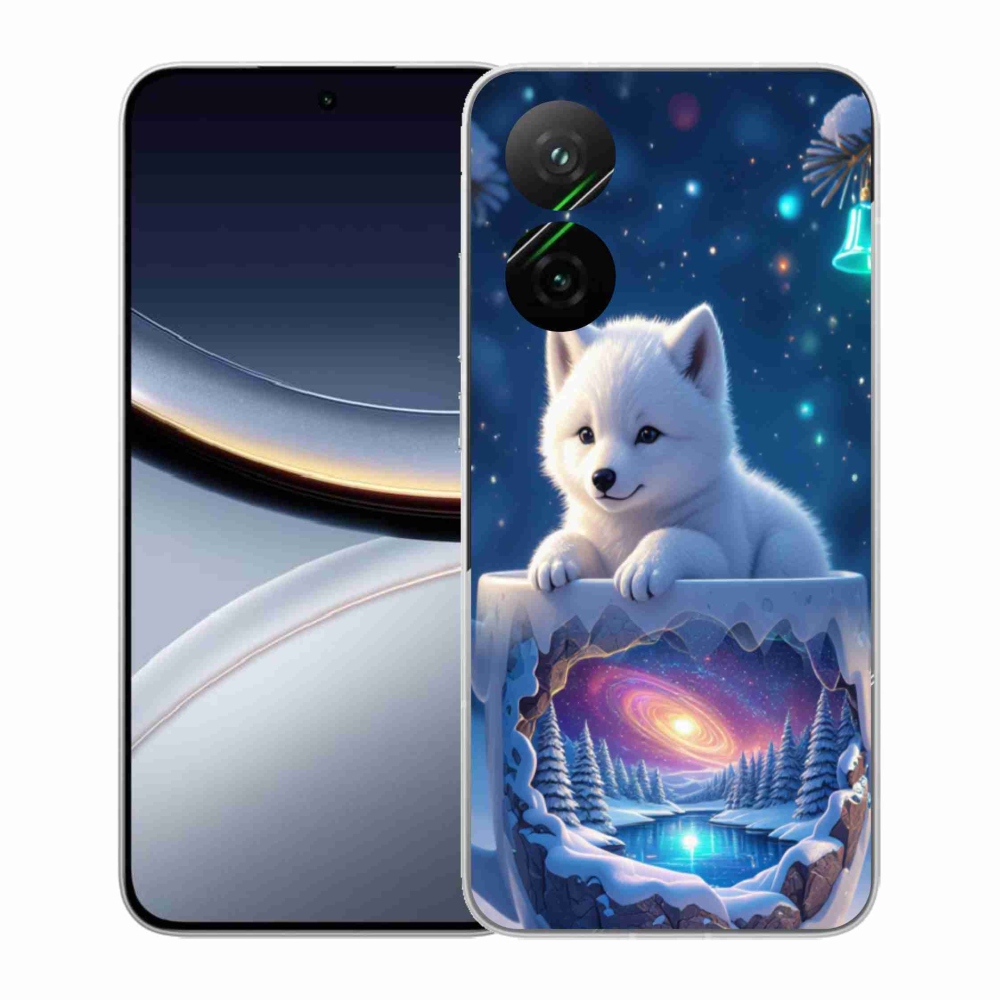 Gelový kryt mmCase na Xiaomi Poco F7 5G - vánoční štěně