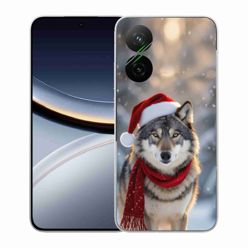 Gelový kryt mmCase na Xiaomi Poco F7 5G - vánoční vlk