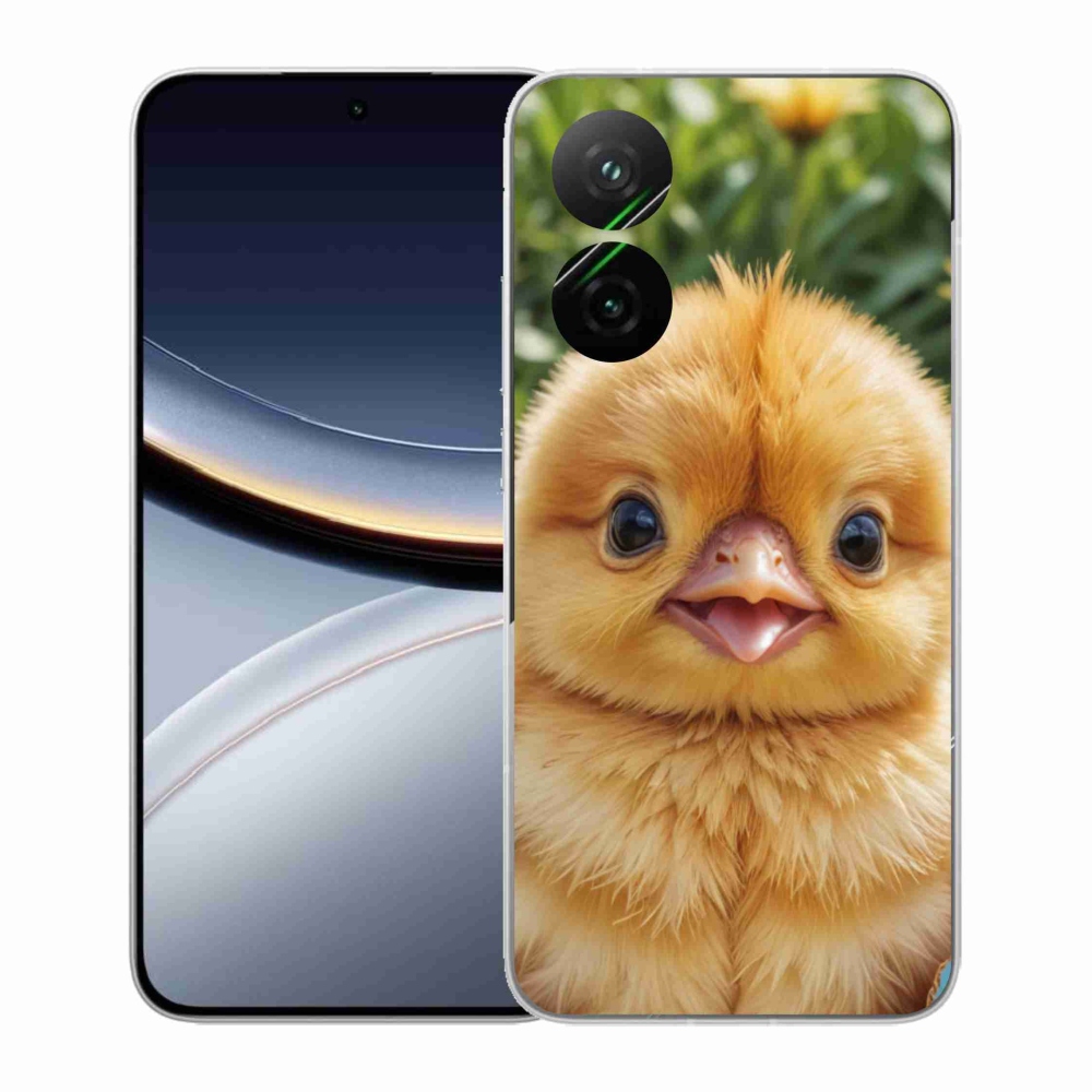 Gelový kryt mmCase na Xiaomi Poco F7 5G - veselé kuřátko