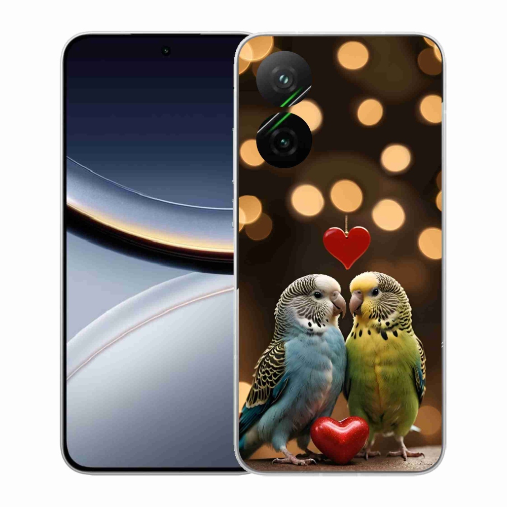 Gelový kryt mmCase na Xiaomi Poco F7 5G - zamilovaní papoušci