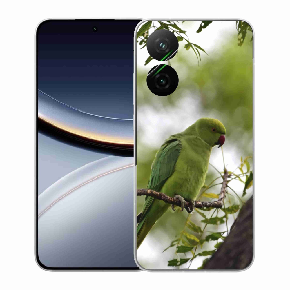 Gelový kryt mmCase na Xiaomi Poco F7 5G - zelený papoušek