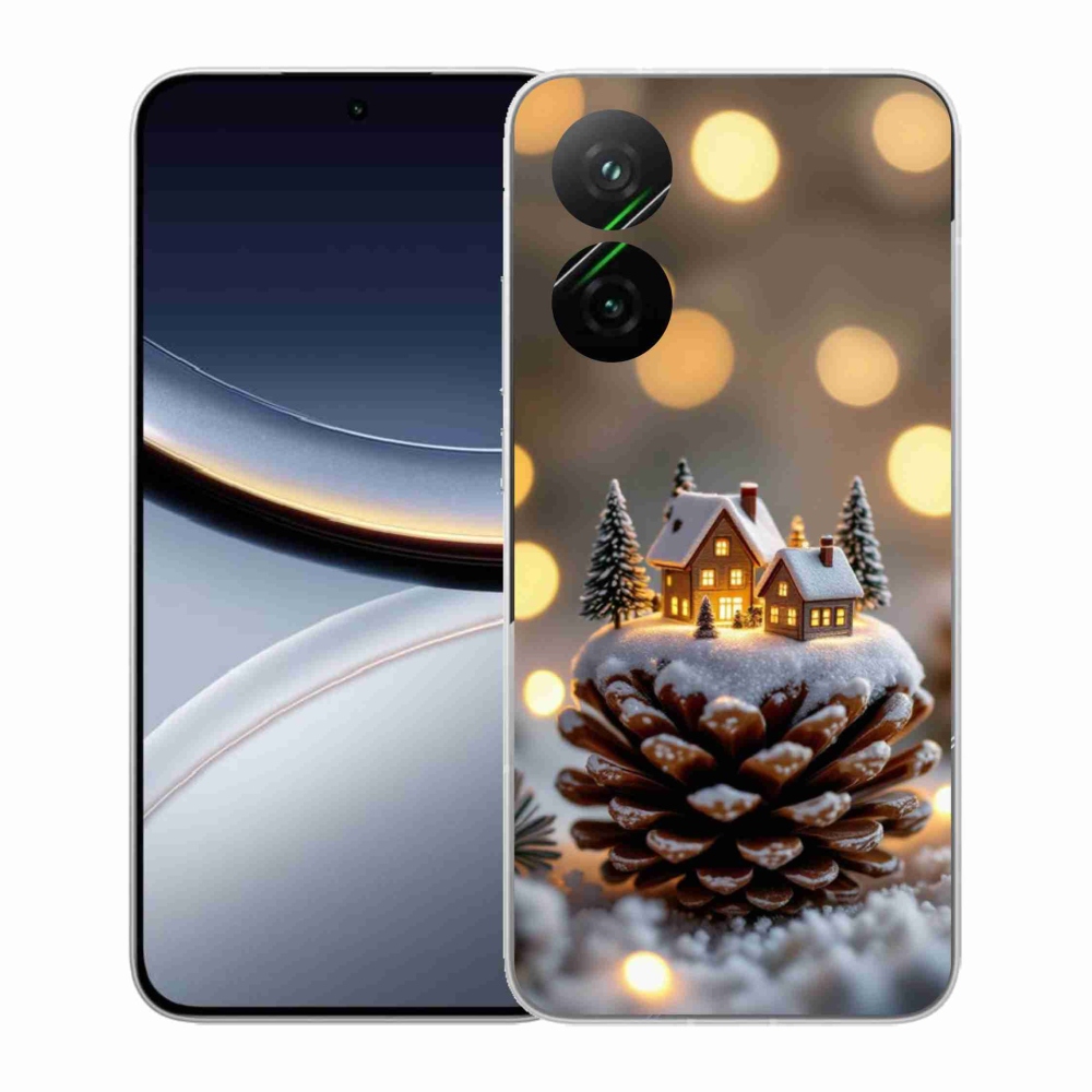 Gelový kryt mmCase na Xiaomi Poco F7 5G - zimní vesnička