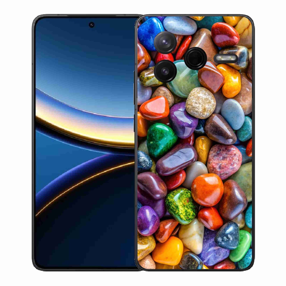 Gelový kryt mmCase na Xiaomi Poco F7 Pro - barevné kamínky