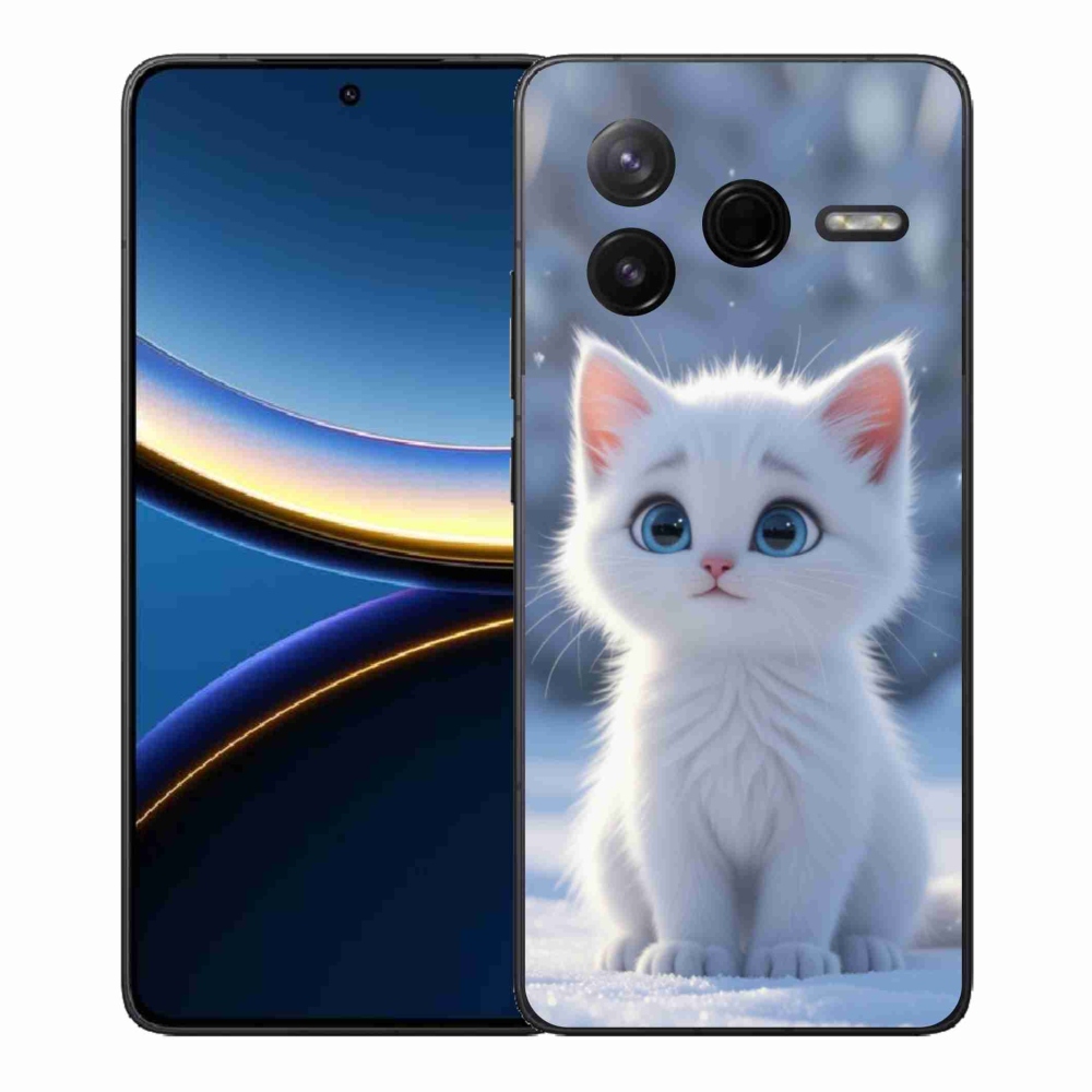 Gelový kryt mmCase na Xiaomi Poco F7 Pro - bílé kotě 3