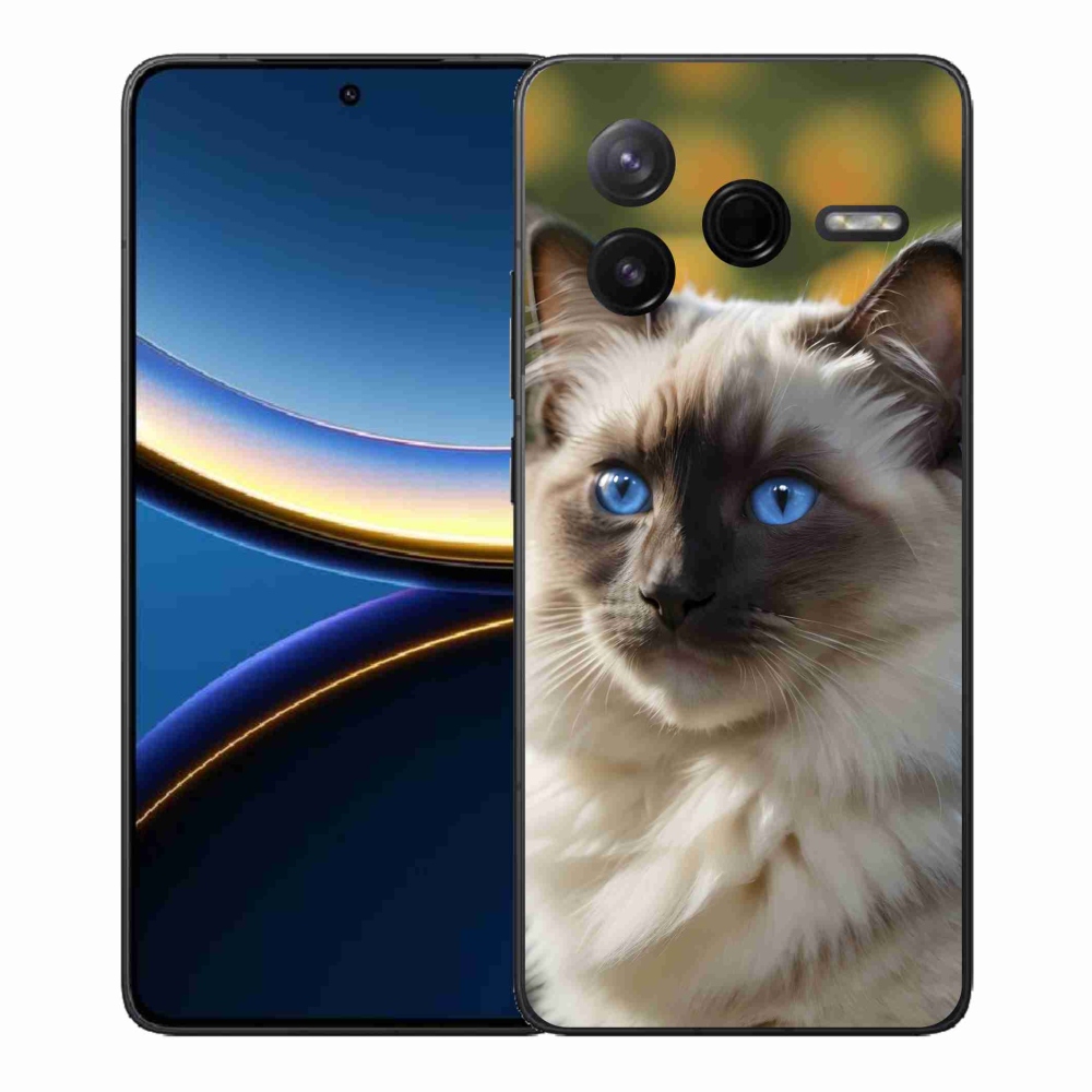 Gelový kryt mmCase na Xiaomi Poco F7 Pro - bílý ragdoll