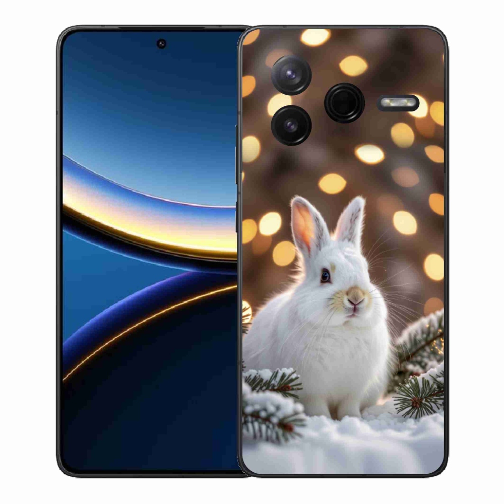 Gelový kryt mmCase na Xiaomi Poco F7 Pro - bílý zajíc