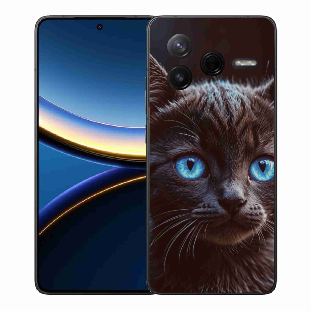 Gelový kryt mmCase na Xiaomi Poco F7 Pro - černé kotě 2