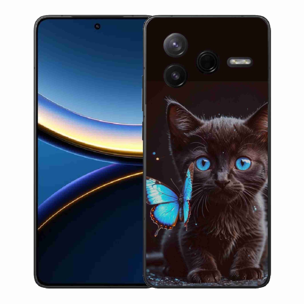 Gelový kryt mmCase na Xiaomi Poco F7 Pro - černé kotě 3