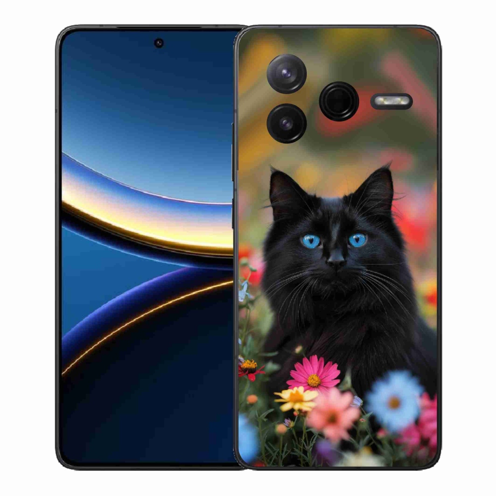 Gelový kryt mmCase na Xiaomi Poco F7 Pro - černé kotě 4