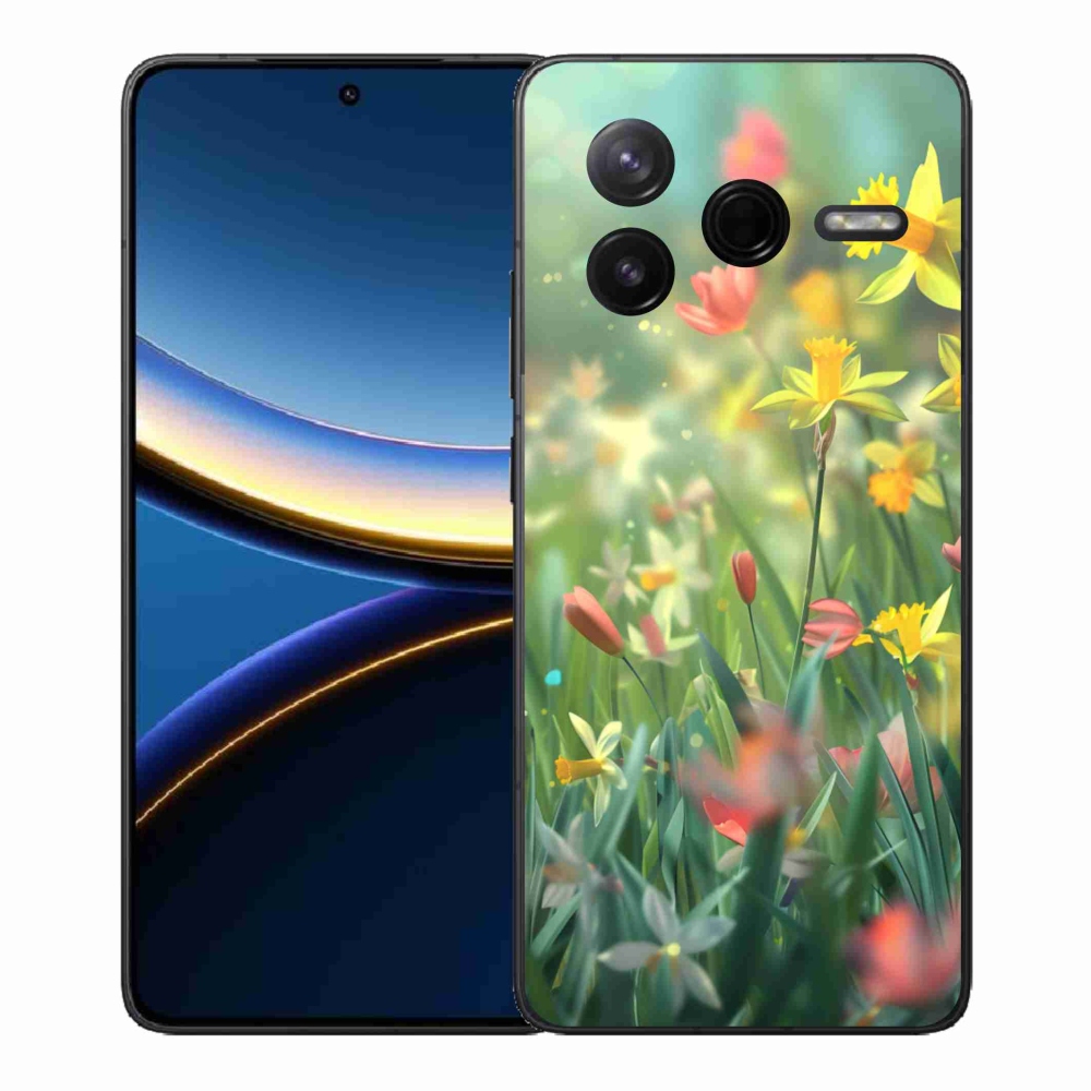 Gelový kryt mmCase na Xiaomi Poco F7 Pro - jarní květy