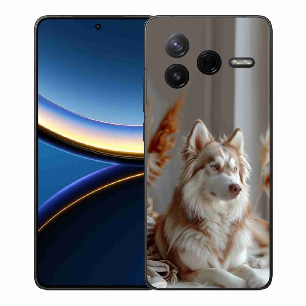 Gelový kryt mmCase na Xiaomi Poco F7 Pro - klidný sibiřský husky