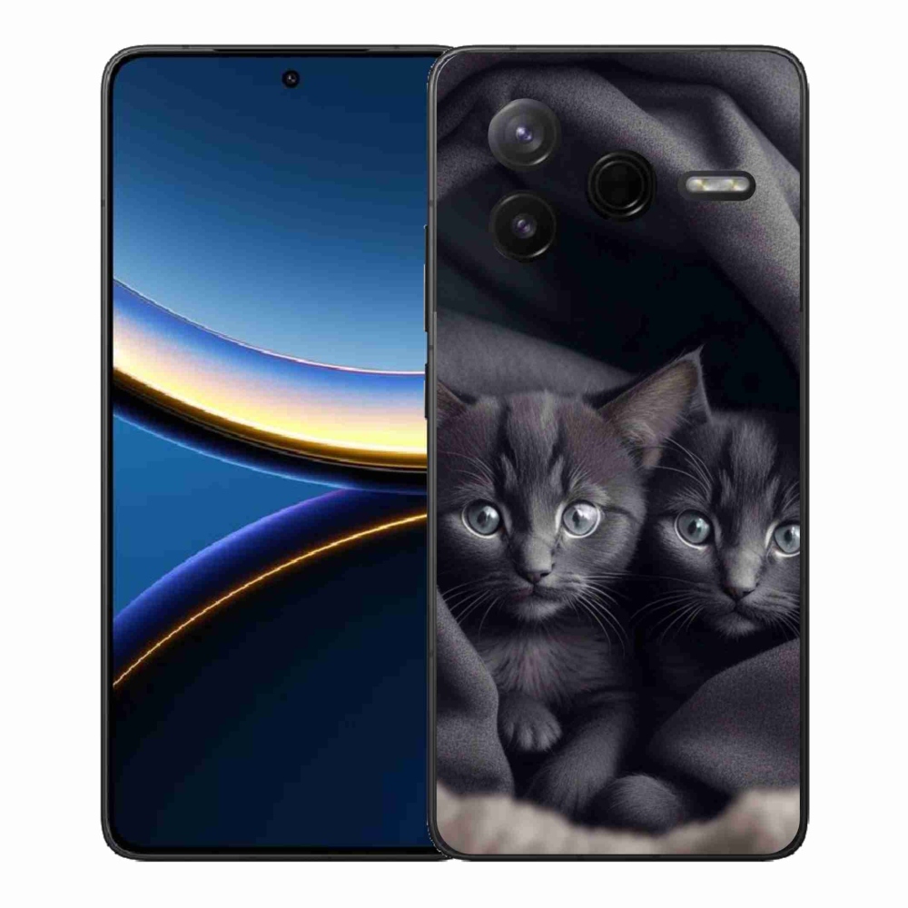 Gelový kryt mmCase na Xiaomi Poco F7 Pro - kočičí duo