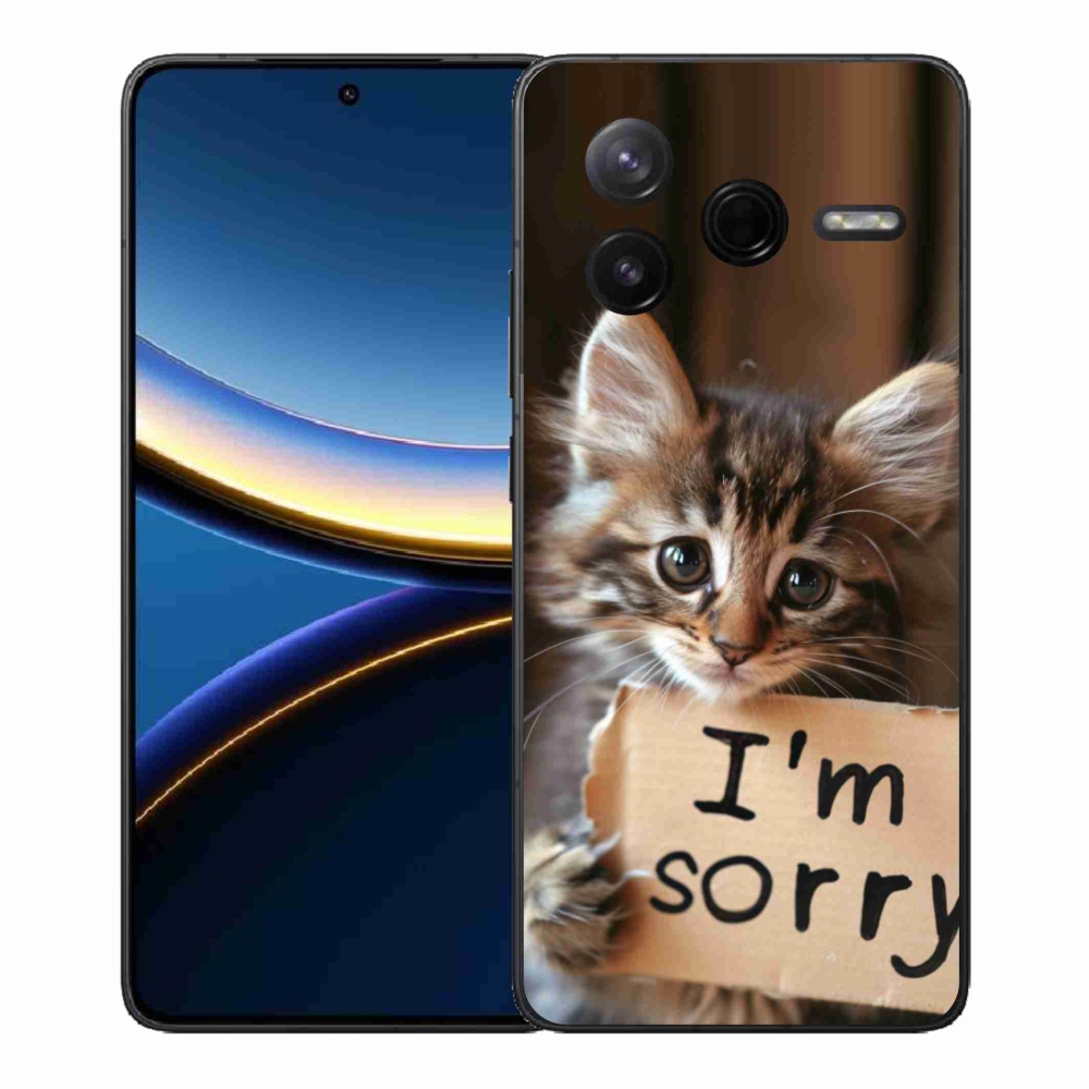 Gelový kryt mmCase na Xiaomi Poco F7 Pro - kočíčí omluva