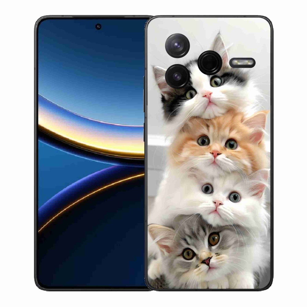 Gelový kryt mmCase na Xiaomi Poco F7 Pro - kočičí parta