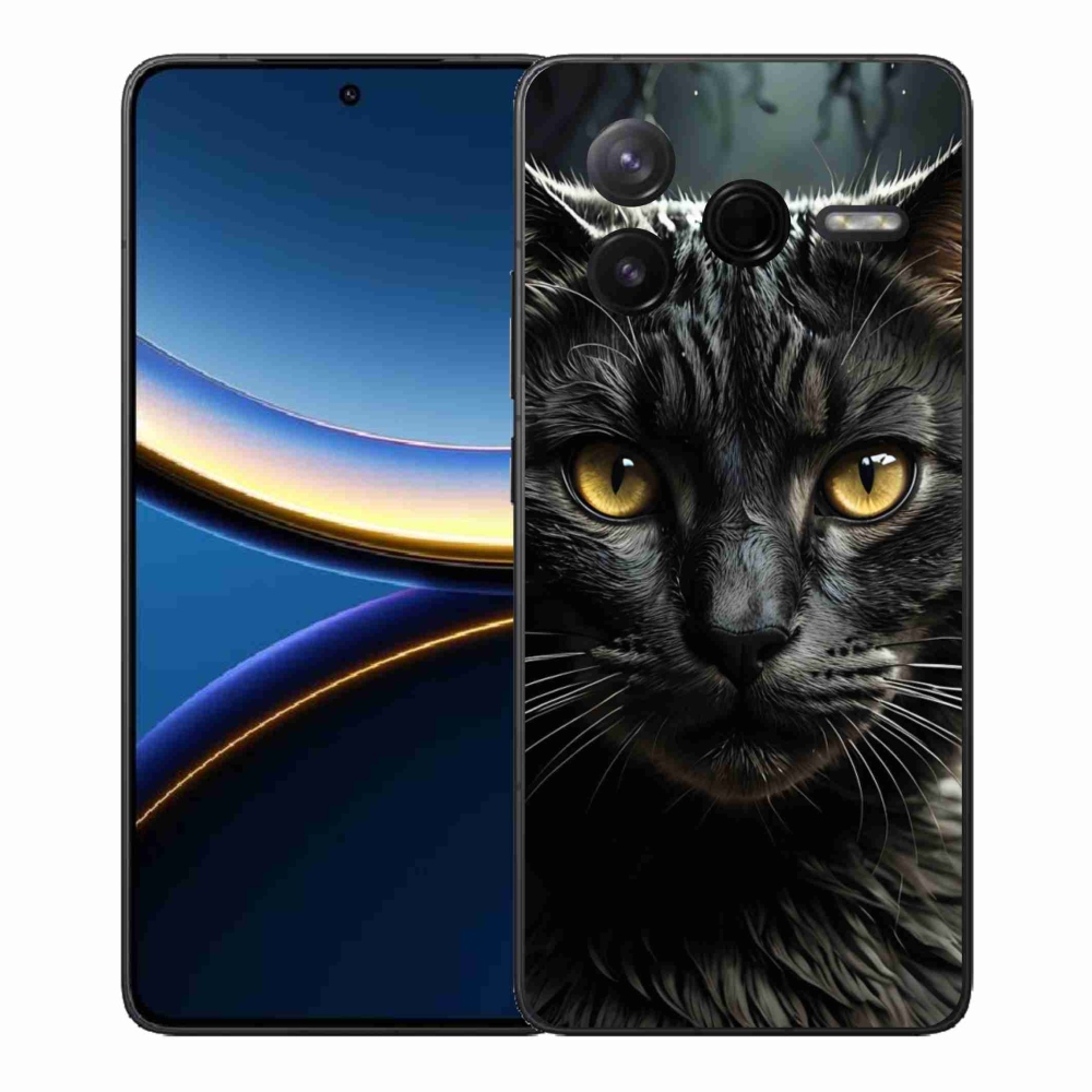 Gelový kryt mmCase na Xiaomi Poco F7 Pro - kočičí pohled 3