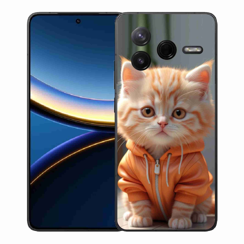 Gelový kryt mmCase na Xiaomi Poco F7 Pro - kotě v mikině