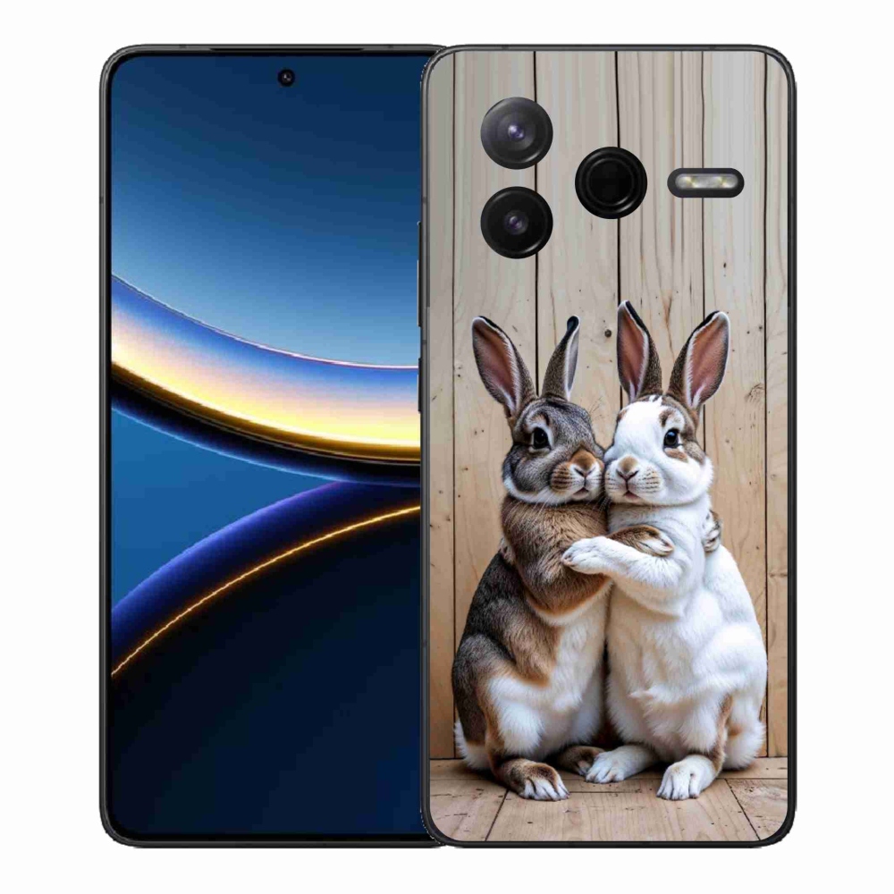Gelový kryt mmCase na Xiaomi Poco F7 Pro - králičí pár