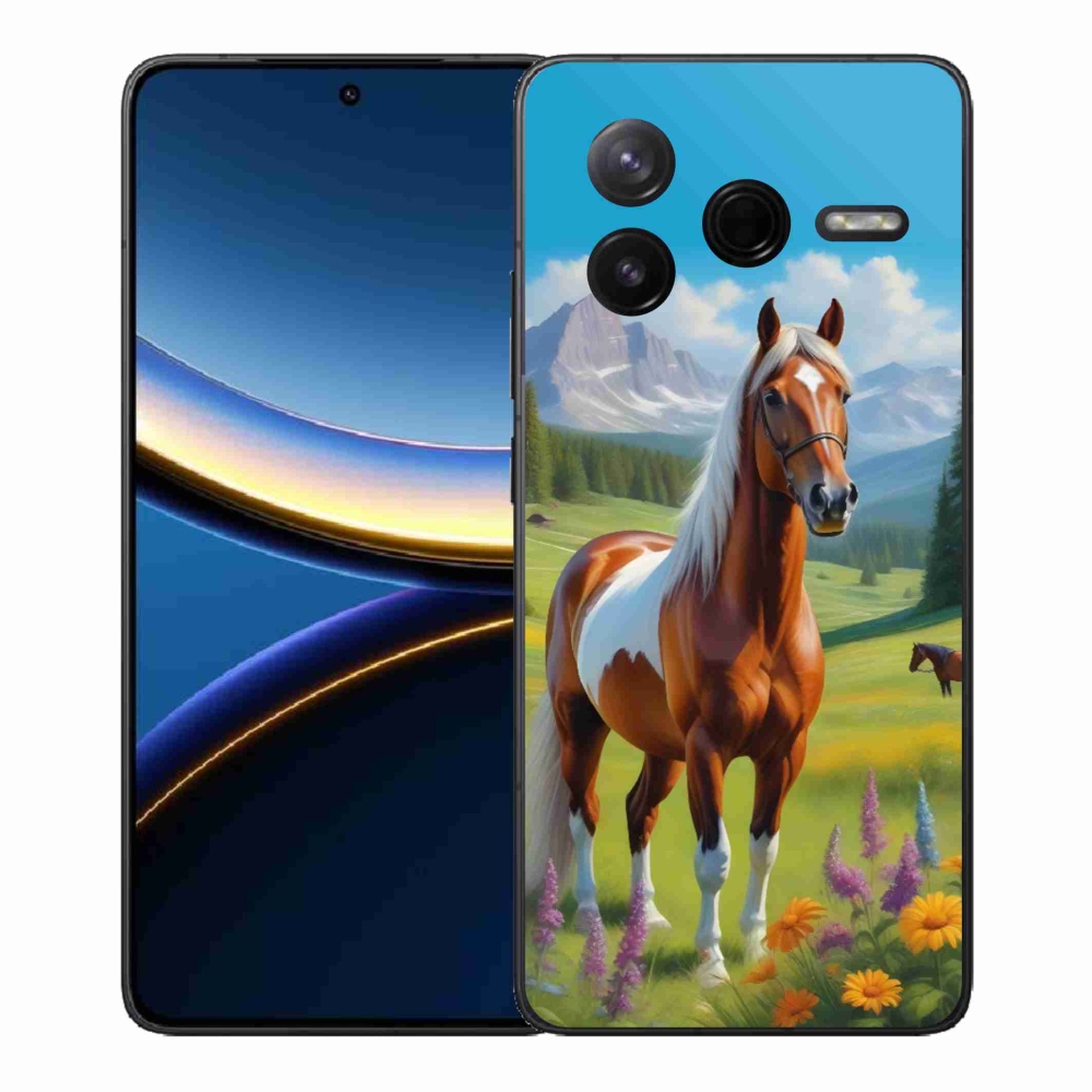 Gelový kryt mmCase na Xiaomi Poco F7 Pro - kůň na louce