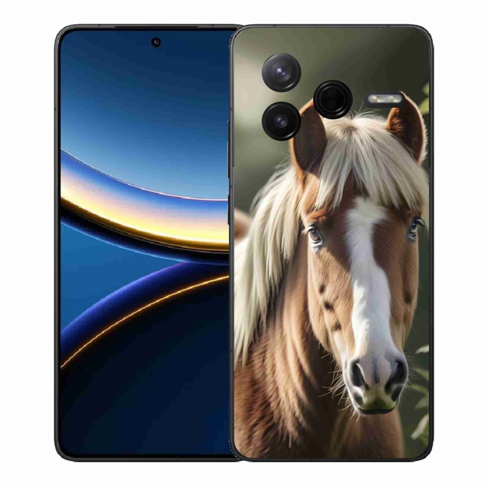 Gelový kryt mmCase na Xiaomi Poco F7 Pro - kůň se světlou hřívou