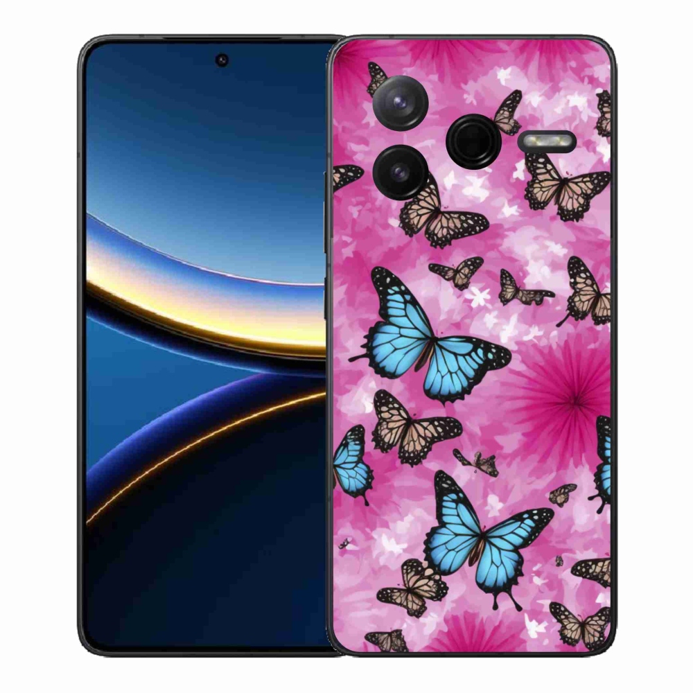 Gelový kryt mmCase na Xiaomi Poco F7 Pro - motýlí zahrada