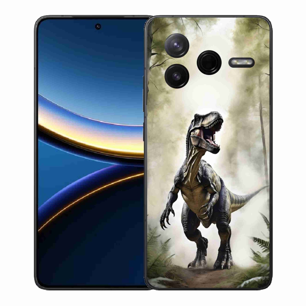 Gelový kryt mmCase na Xiaomi Poco F7 Pro - naštvaný T-Rex