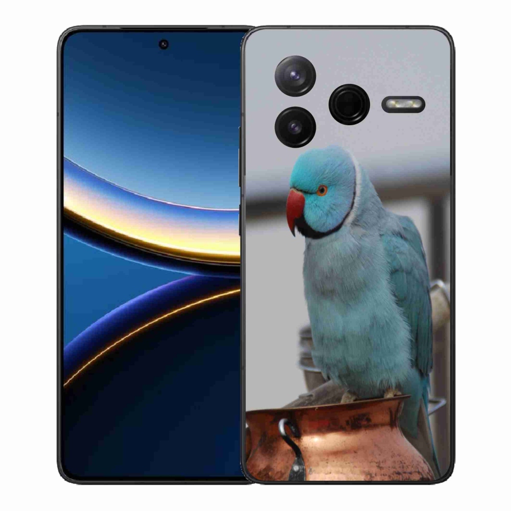 Gelový kryt mmCase na Xiaomi Poco F7 Pro - papoušek alexandr modrý